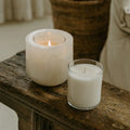 White Onyx Marble Vessel| Refillable Candle