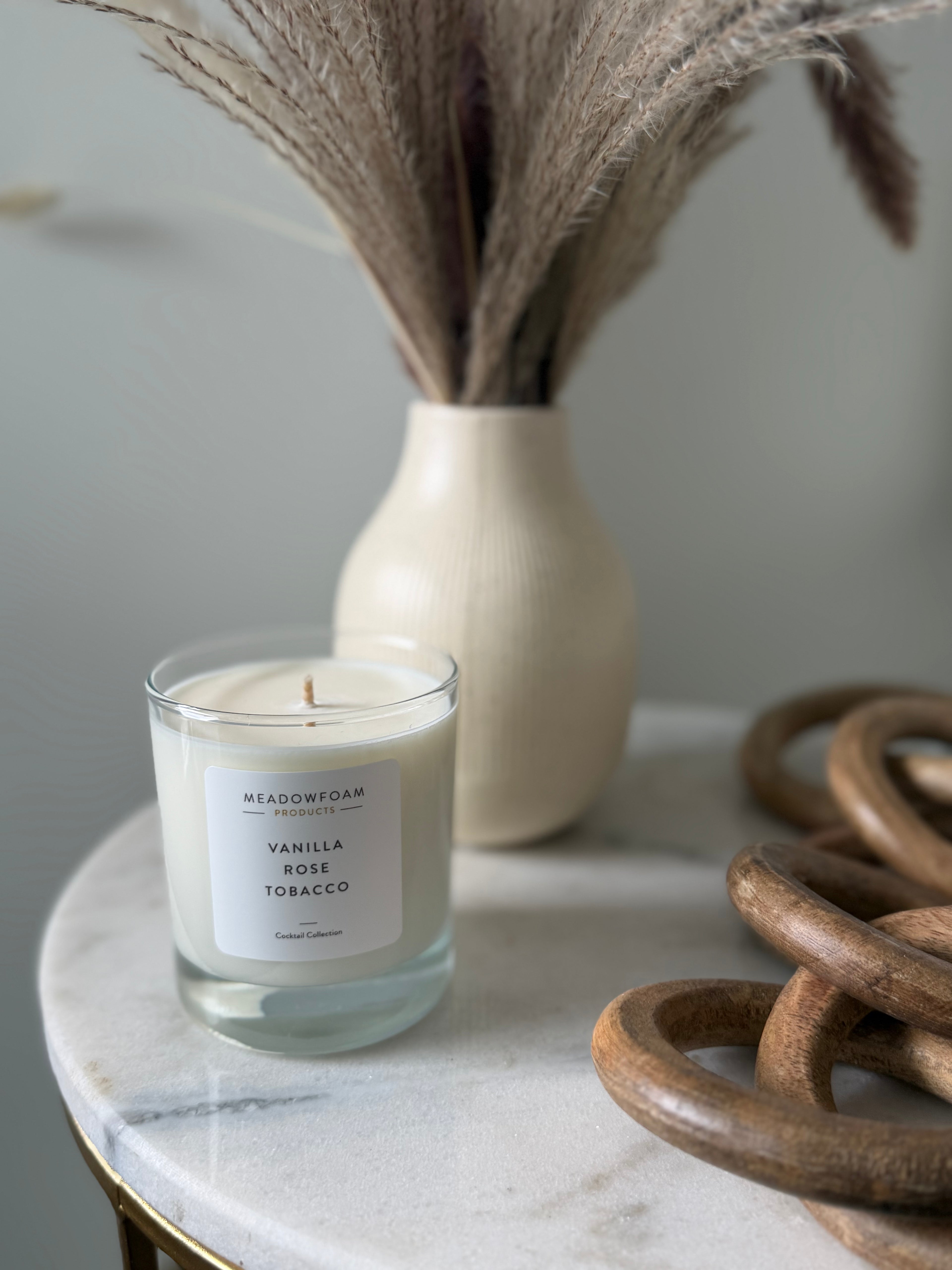 Vanilla Rose Tobacco Candle|Meadowfoam